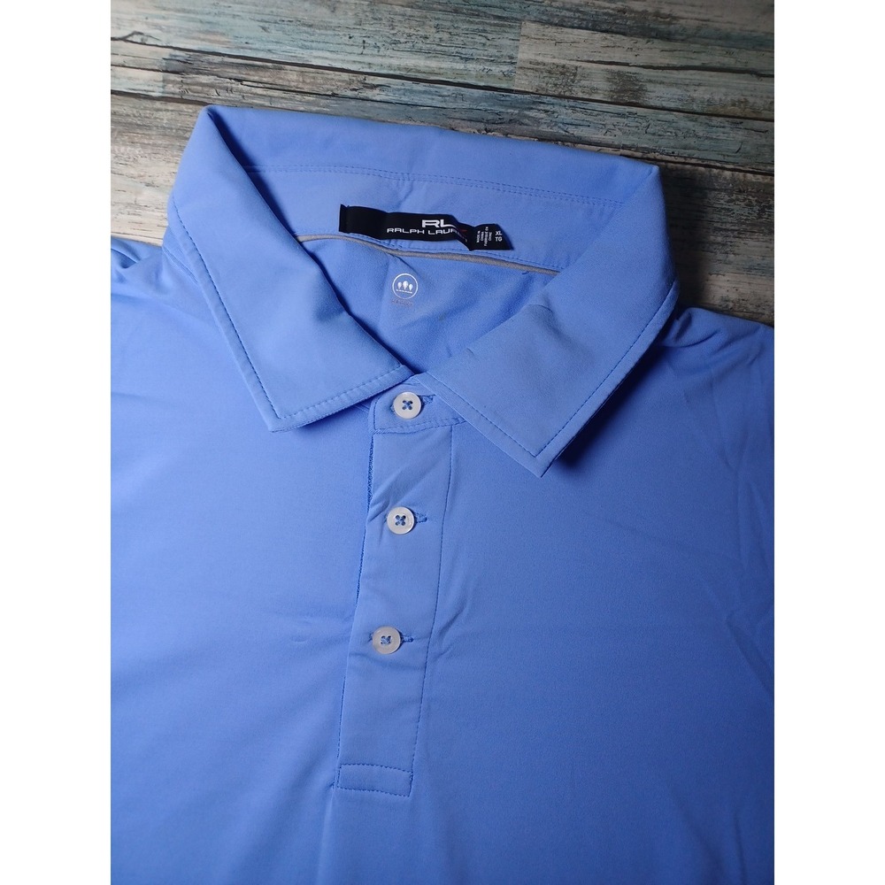 Ralph Lauren RLX Mens Blue XL/TG Long Sleeve Wicking Polo Shirt